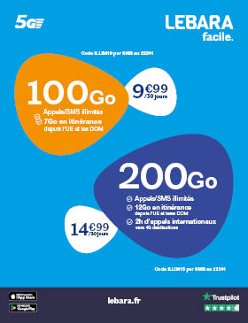 Forfait Lebara recharge internet illimitée